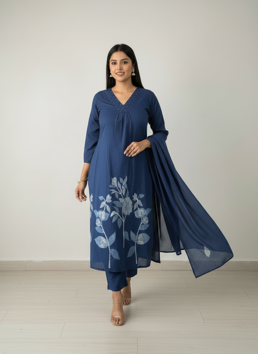 Neerja - Midnight Blue Kurta Set