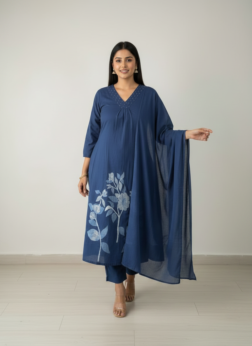 Neerja - Midnight Blue Kurta Set