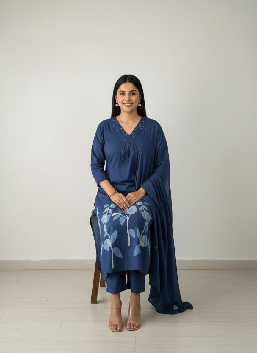 Neerja - Midnight Blue Kurta Set
