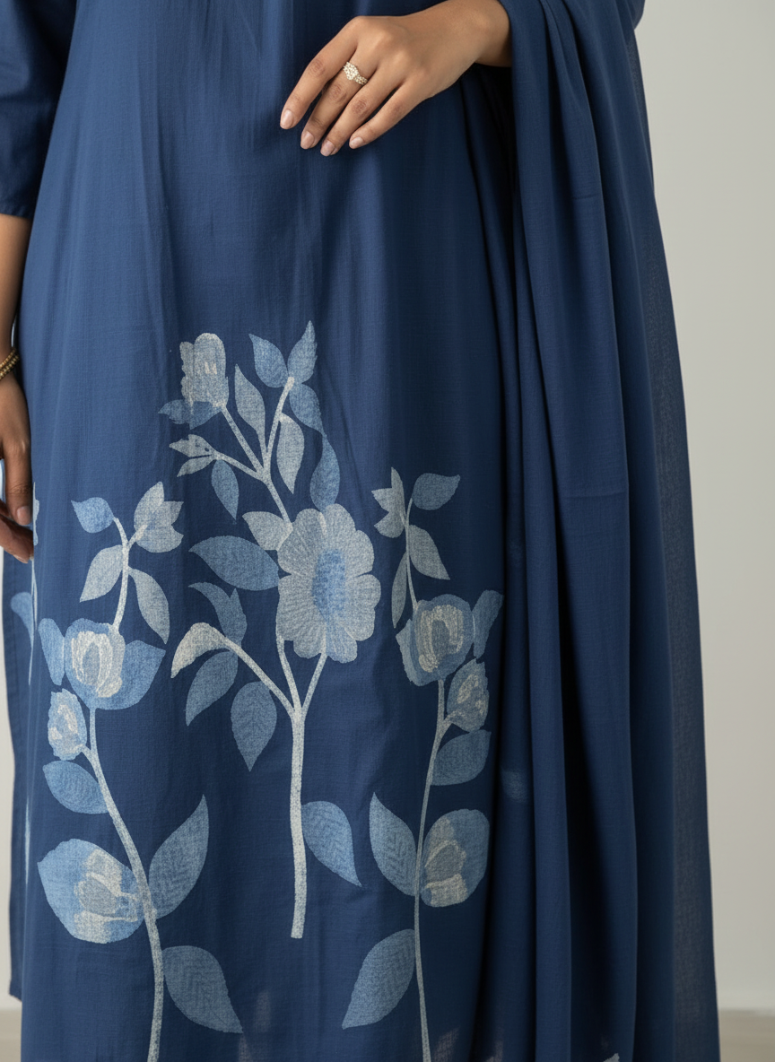 Neerja - Midnight Blue Kurta Set